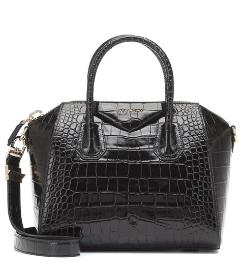 givenchy black croc small antigona bag|givenchy antigona small sale.